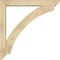 Ekena Millwork Thorton Slat Rough Sawn Bracket w/ Offset Brace, Douglas Fir, 6"W x 42"D x 42"H BKT0604X42X42THR06RDF - alternate 3